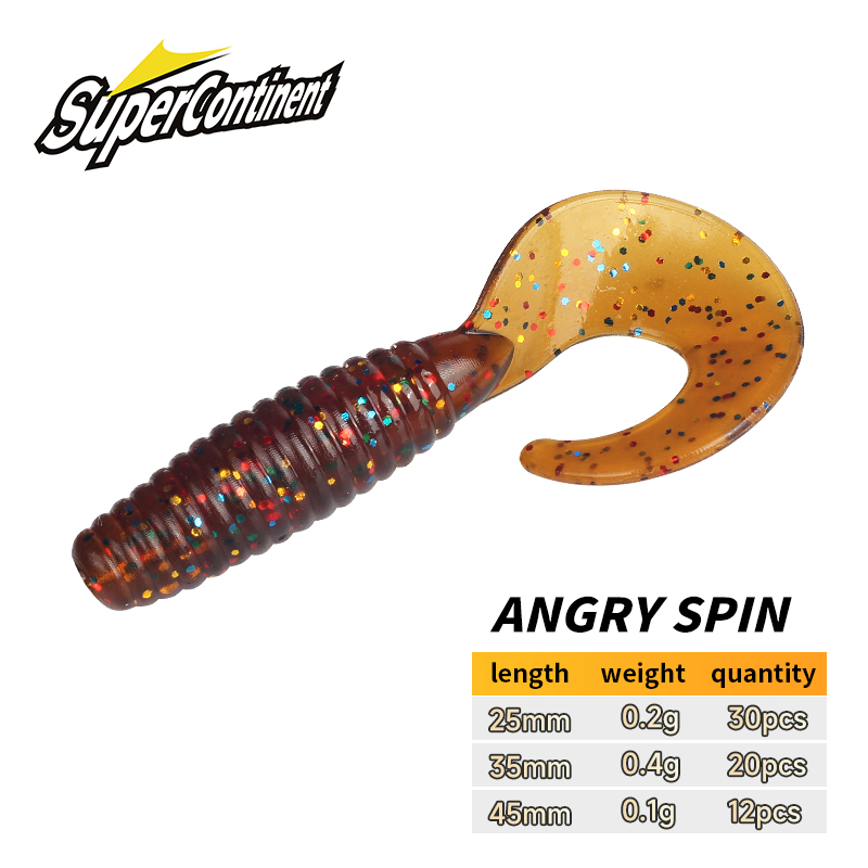 Fishing Lure Soft Plastic - Supercontinent Zacht Aas boos spin 25mm