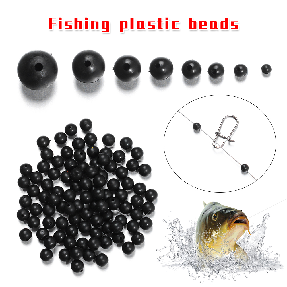 Fishing Lure Soft Plastic - 100 stks/partij Vissen Kralen Ruimte Stopper