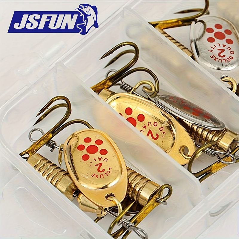 Fishing Lure Blade Bait - JSFUN 10-delige spinner kunstaasset met roterende
