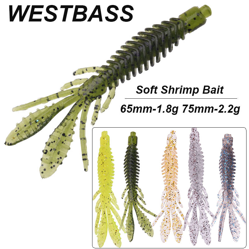 Fishing Lure Soft Plastic - Westbass 5Pcs Zachte Larve Baits 1.8G-2.2G