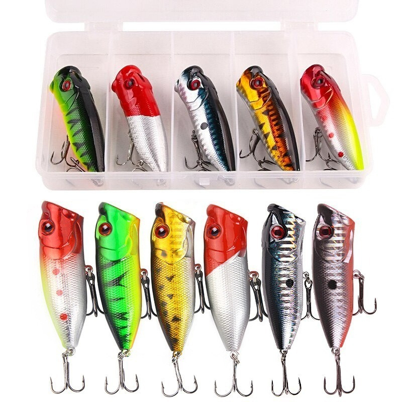 Fishing Lure Soft Plastic - 6 stks 6 kleuren (opp zak)/5