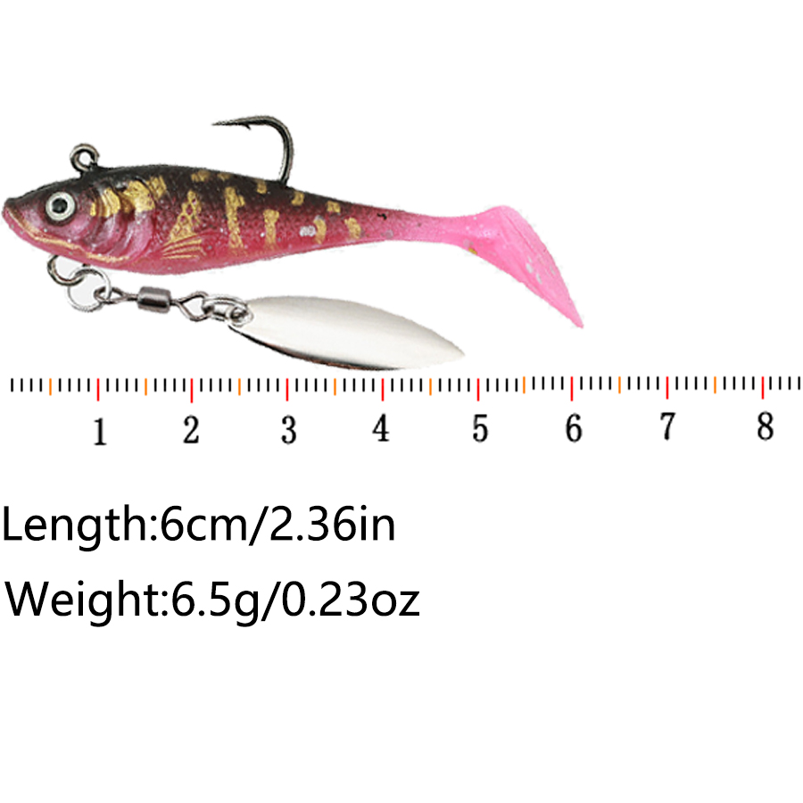 5PCS T-Tail Zacht Aas Kunstmat - Fishing Lure Blade Bait recensie en prijs