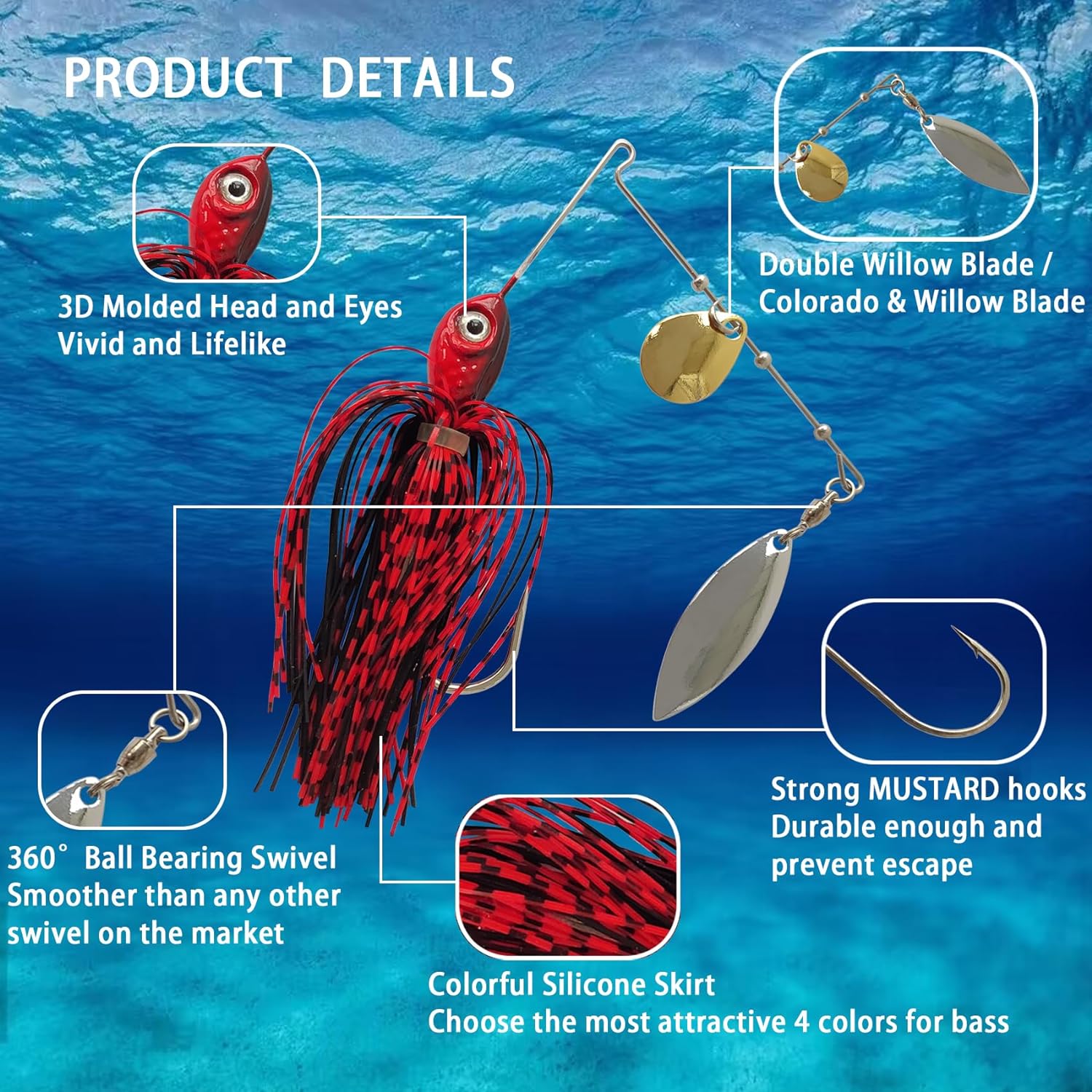 Eupheng Spinner Aas Lepel Draa - Fishing Lure Swimbait recensie en prijs