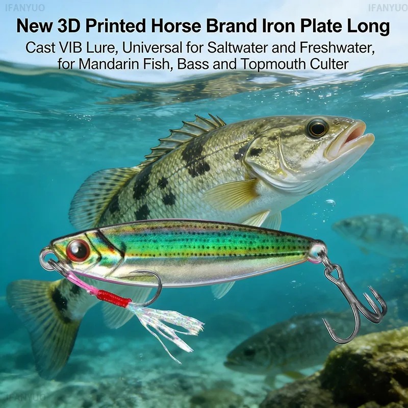 3D-geprinte metalen VIB-vislok - Fishing Lure Blade Bait recensie en prijs
