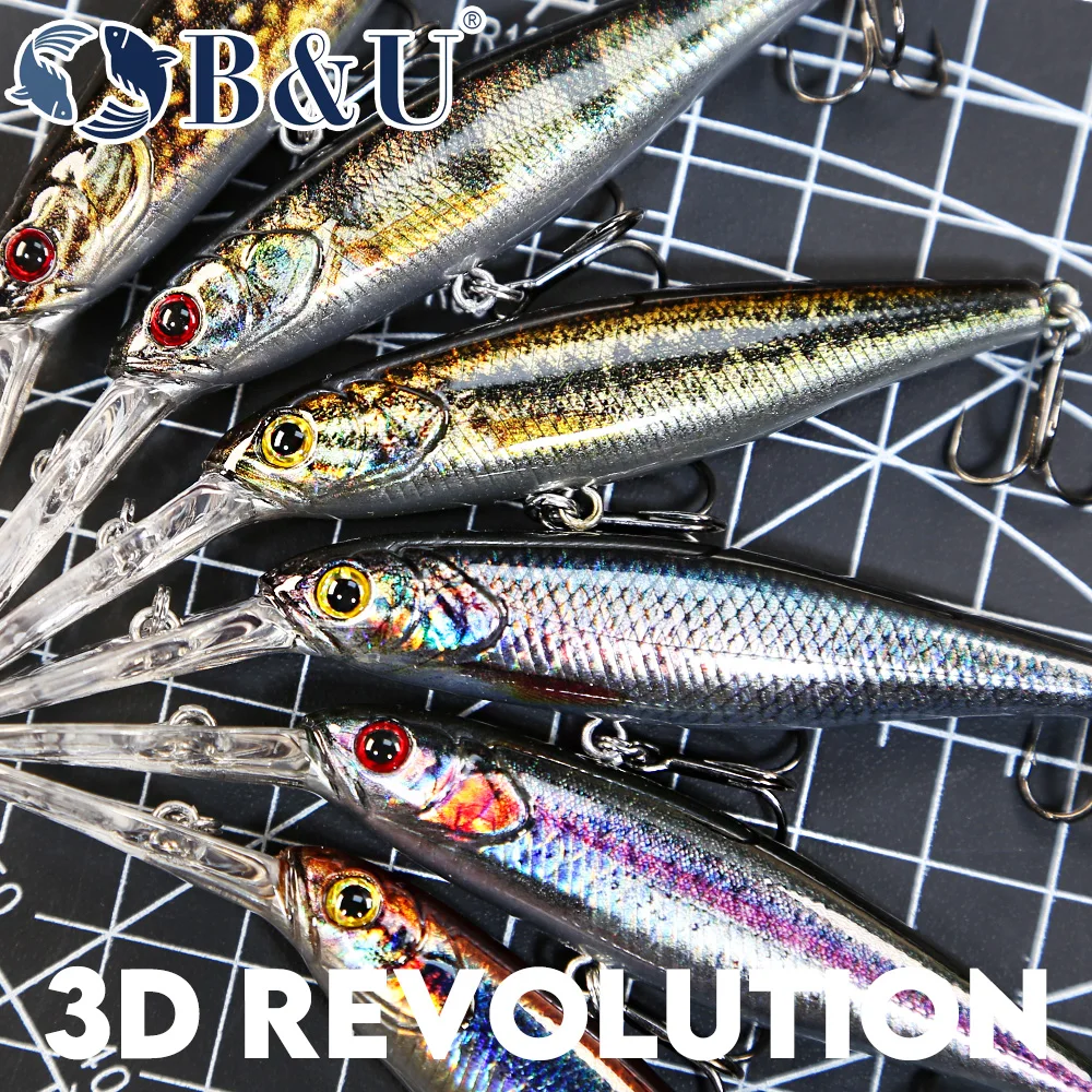 B&U 68mm 3D Printing Shad Opsc - Fishing Lure Jerkbait recensie en prijs