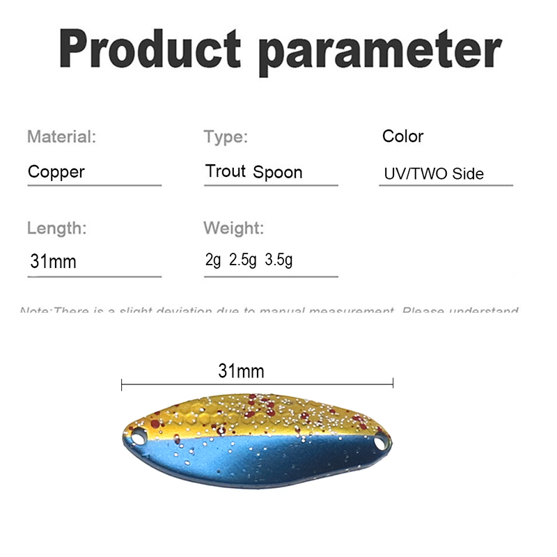 Forel Spoon 2g 2.3g 3.5g Metal - Fishing Lure Spoon recensie en prijs